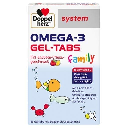 Omega-3 family strawberry-lemon - gel, chewable tablets UK