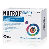 Omega 3 fatty acids, utein, zeaxanthin, resveratrol, vitamin D3, NUTROF Omega Capsules UK