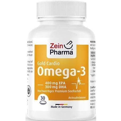 OMEGA-3 Gold Heart DHA 300mg EPA 400mg Softgel capsules 30 pc UK