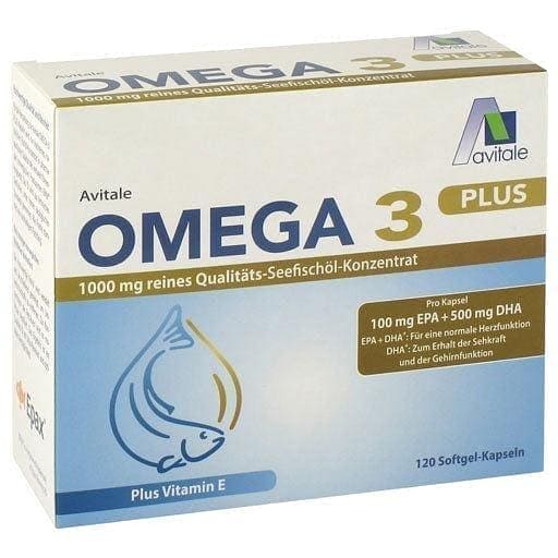 OMEGA 3 plus, 1,000 mg, DHA UK