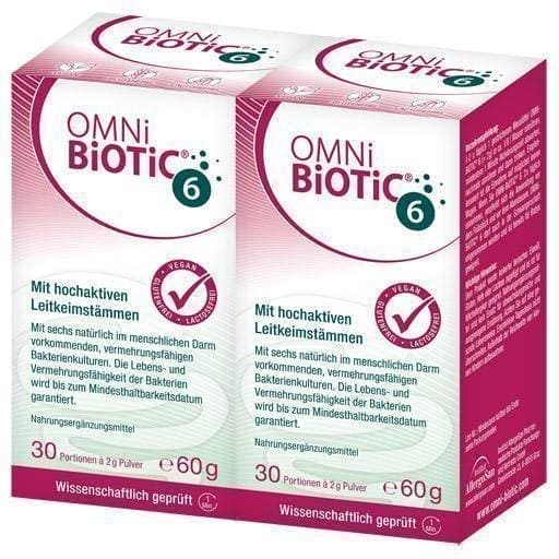 OMNI BiOTiC 6 powder double pack 2X60 g The fuel for more intestinal vigor UK