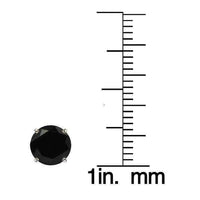Onyx stud earrings - 10k White Gold or Yellow Gold 8mm Round Black Onyx Stud Earrings UK