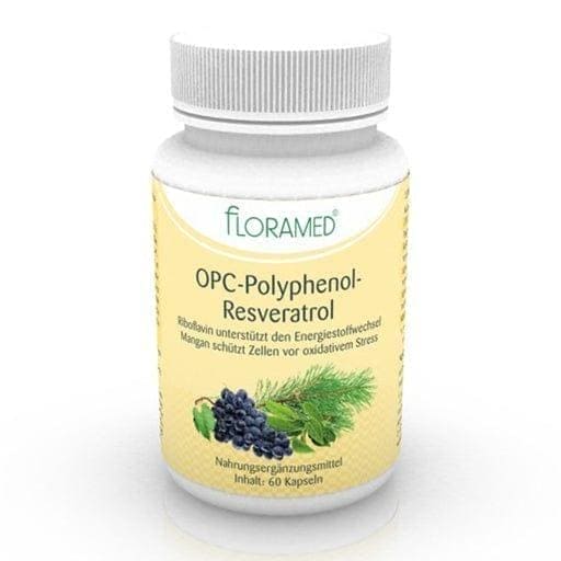 OPC POLYPHENOL-Resveratrol Floramed, niacin, manganese, riboflavin, thiamine UK