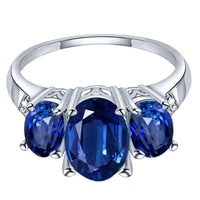 Orchid Jewelry 925 Sterling Silver Diamond 3-Stone Ring UK