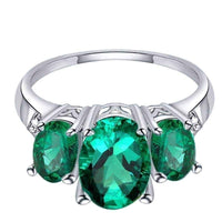 Orchid Jewelry 925 Sterling Silver Diamond 3-Stone Ring UK