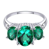 Orchid Jewelry 925 Sterling Silver Diamond 3-Stone Ring UK