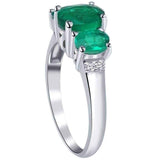 Orchid Jewelry 925 Sterling Silver Diamond 3-Stone Ring UK