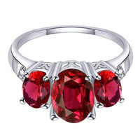 Orchid Jewelry 925 Sterling Silver Diamond 3-Stone Ring UK