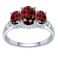 Orchid Jewelry 925 Sterling Silver Diamond 3-Stone Ring UK