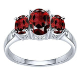 Orchid Jewelry 925 Sterling Silver Diamond 3-Stone Ring UK