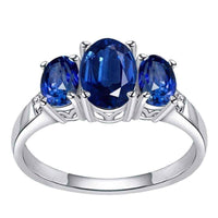 Orchid Jewelry 925 Sterling Silver Diamond 3-Stone Ring UK