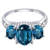 Orchid Jewelry 925 Sterling Silver Diamond 3-Stone Ring UK