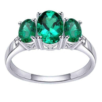 Orchid Jewelry 925 Sterling Silver Diamond 3-Stone Ring UK