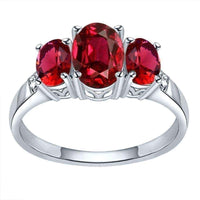 Orchid Jewelry 925 Sterling Silver Diamond 3-Stone Ring UK