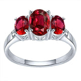 Orchid Jewelry 925 Sterling Silver Diamond 3-Stone Ring UK