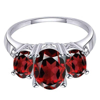 Orchid Jewelry 925 Sterling Silver Diamond 3-Stone Ring UK