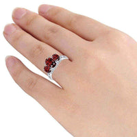 Orchid Jewelry 925 Sterling Silver Diamond 3-Stone Ring UK