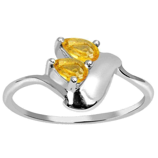 Orchid Jewelry Pear Cut Citrine Engagement Ring UK