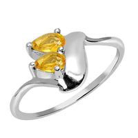 Orchid Jewelry Pear Cut Citrine Engagement Ring UK