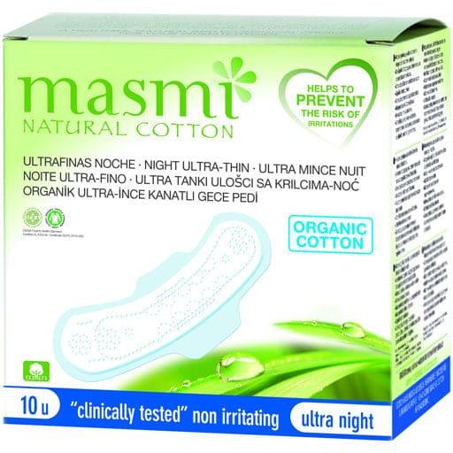 ORGANIC PADS ultra night 100% organic cotton MASMI UK