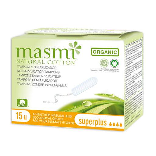 ORGANIC TAMPONS Super Plus 100% organic cotton MASMI UK