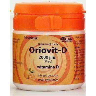 ORIOVIT-D 2000 IU 50μg x 30 chewable tablets UK