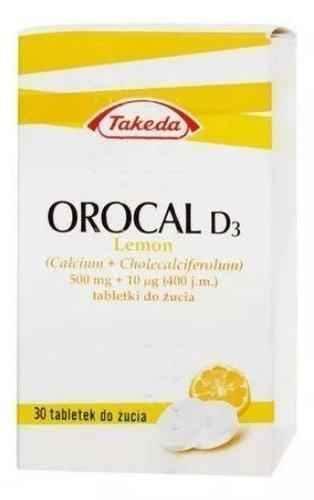 Orocal D3 x 30 chewable tablets with lemon flavor UK