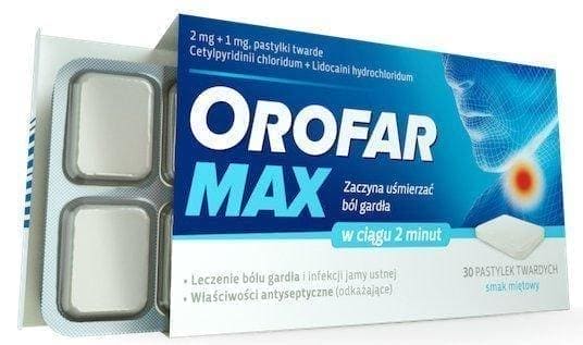 OROFAR MAX, Sore Throat Pain Thrush Aphthae Ulcer Infection Treatment UK