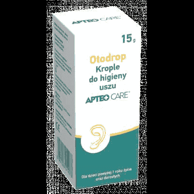 OTODROP Ear drops Apteo Care 15g, removing ear wax UK