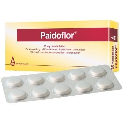 PAIDOFLOR chewable tablets 20 pc Lactobacillus acidophilus UK