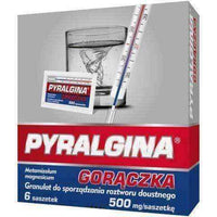 Pain medication, Pyralgina Fever 500mg x 6 sachets, metamizol magnesium UK