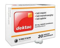 Painkiller (painkillers) Dektac, toothache, muscle pain, menstrual pain UK