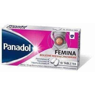 Panadol FEMINA x 10 tablets UK