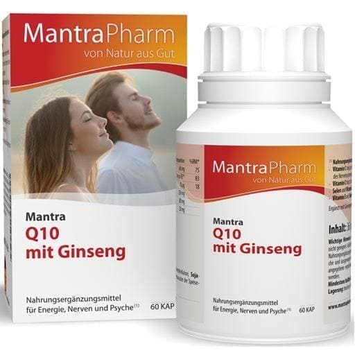 Panax ginseng root extract, MANTRA Q10 with ginseng capsules UK