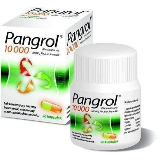 PANGROL 10000V PANCREATIN, indigestion, Stress, Gas, Bloating Relief! enzymes UK