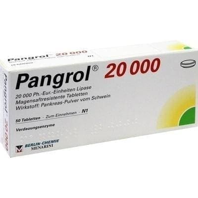 PANGROL 20,000 enteric-coated tablets 100 pc UK