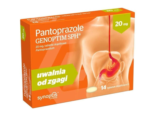 Pantoprazole Genoptim SPH 20mg 14 tablets UK