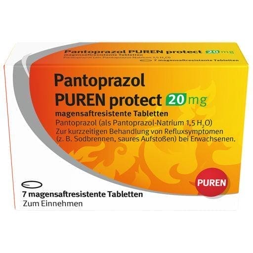 PANTOPRAZOLE, PUREN protect, 20 mg gastric juice tablets UK