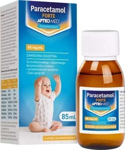 Paracetamol FORTE APTEO MED, infants pain UK