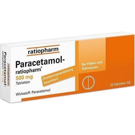 PARACETAMOL ratiopharm, pain, fever UK