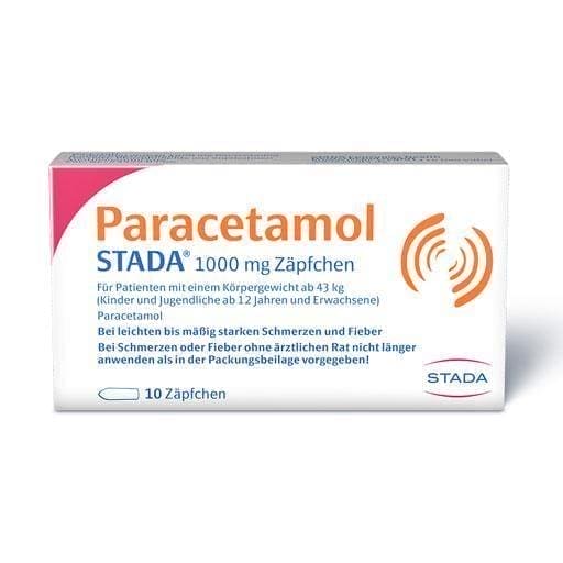 PARACETAMOL suppository, STADA 1000 mg, suppositories UK
