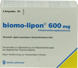 Paraesthesia, diabetes mellitus, Diabetic polyneuropathy, BIOMO-lipon 600 mg ampoules UK