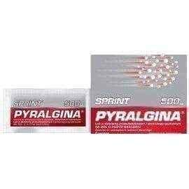 Pargyline (Pyralgina) Sprint x 6 sachets, severe back pain UK