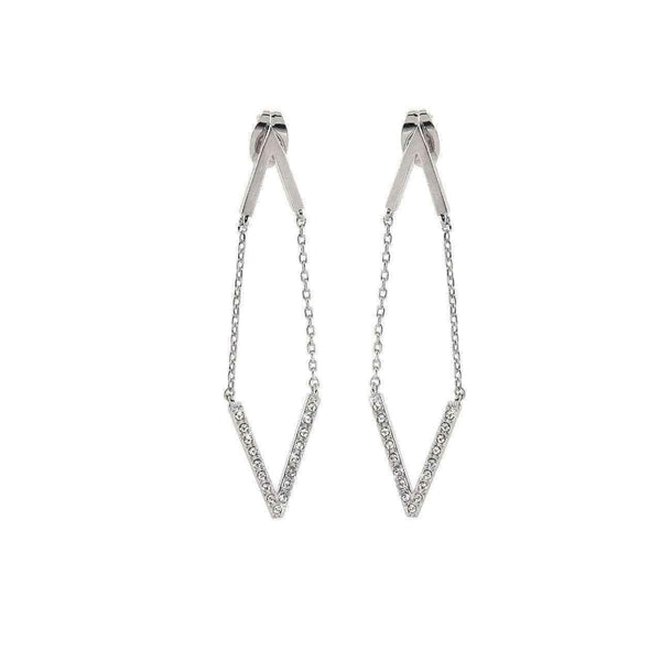 Pave Chevron Earrings with Swarovski Element Crystals UK