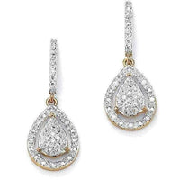 Pear shaped drop earrings UK