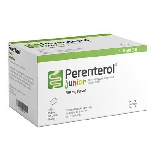 PERENTEROL Junior 250 mg powder bag. 50 pc from 6 months UK