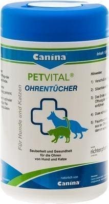 PETVITAL wet wipes for ears vet. 120 pcs dogs and cats UK
