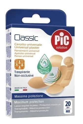 PIC Classic antibacterial plaster mix x 20 pieces UK