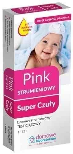 Pink Super Sensitive stream pregnancy test x 1 piece UK