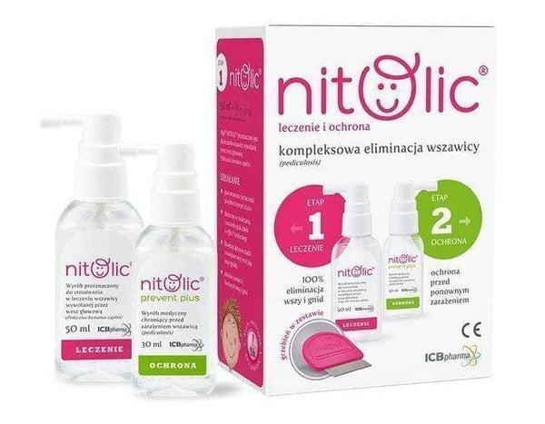 Pipi Nitolic Treatment and Protection Kit 50ml + 30ml dead lice in hair UK